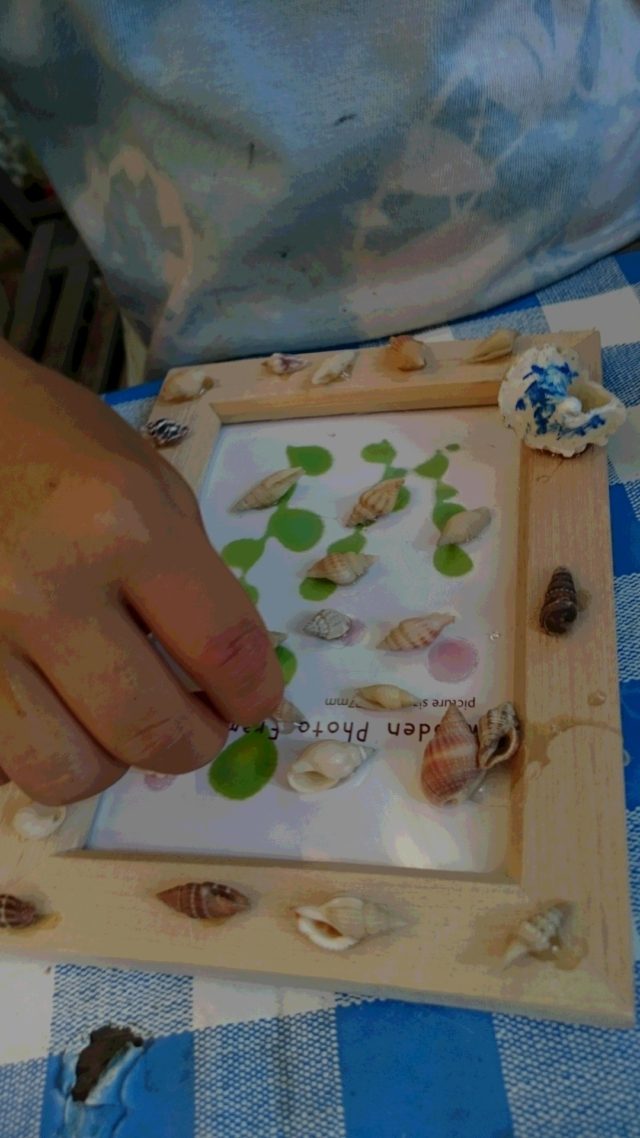 貝殻アート作り