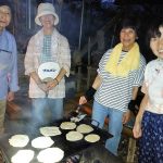 お月見の夕食　トルティーヤを焼く