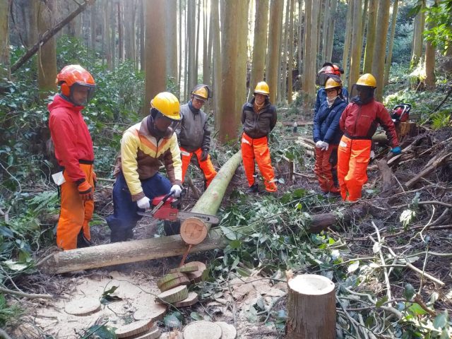 チェーンソー体験